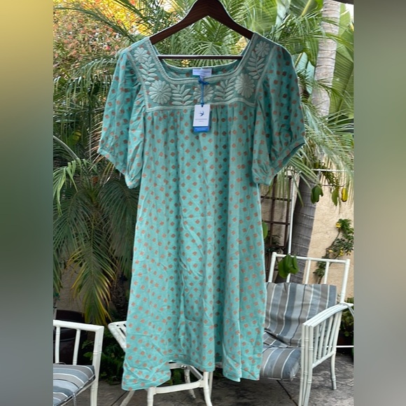 Mi Golondrina | Maria Turquesa Naranja Short Dress - Picture 2 of 7